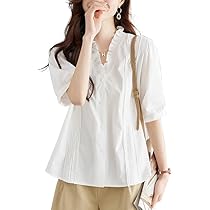 ペぜリコ　Tシャツ　シャツ　半袖　ブラウス　白　ホワイト　38 トップス　綿 51+abWbsd2L._AC_UL210_SR210,